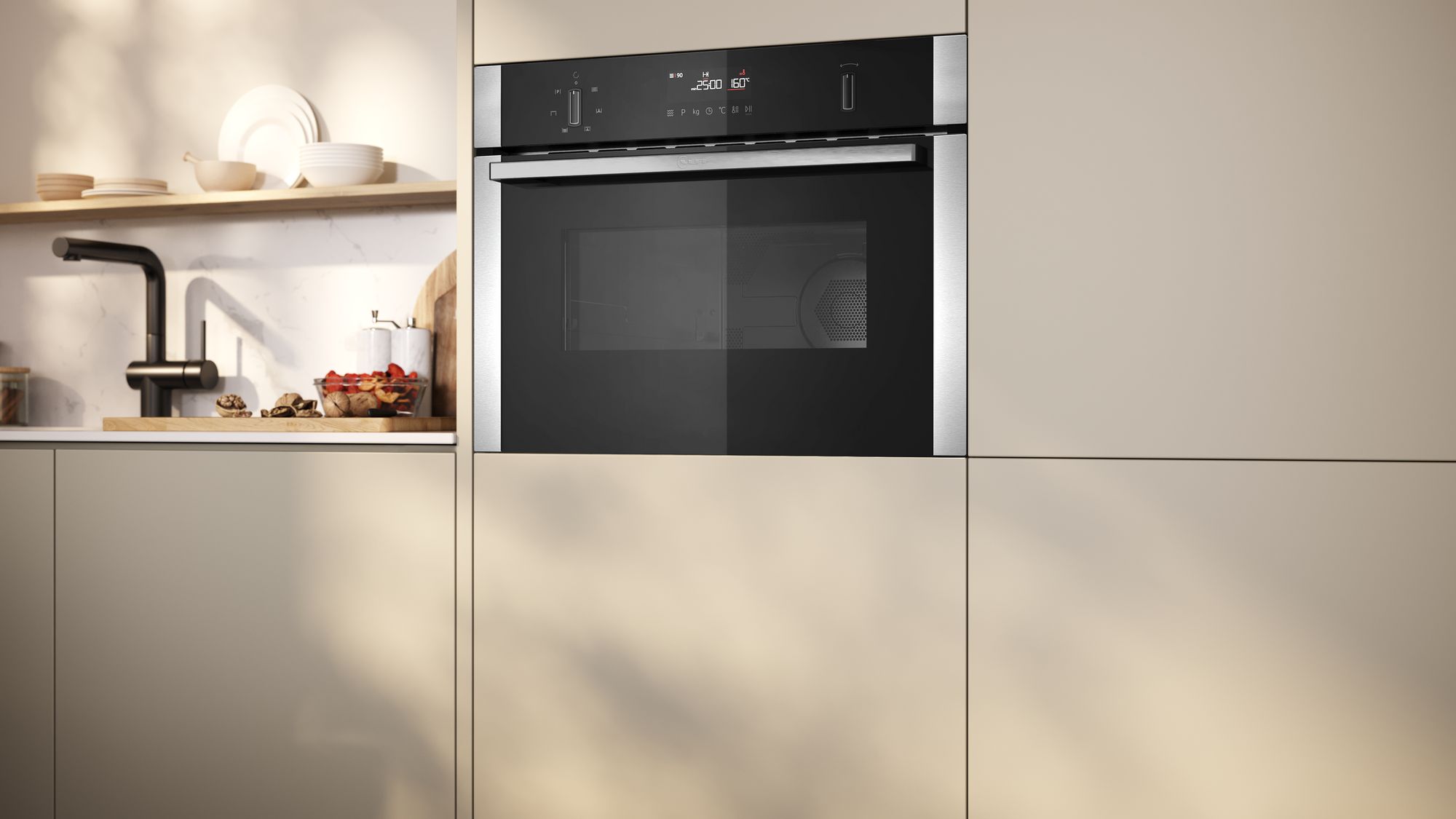 Neff C1AMG84N1B N50 900W Built-In Combi Microwave Oven - Stainless Steel thumbnail image