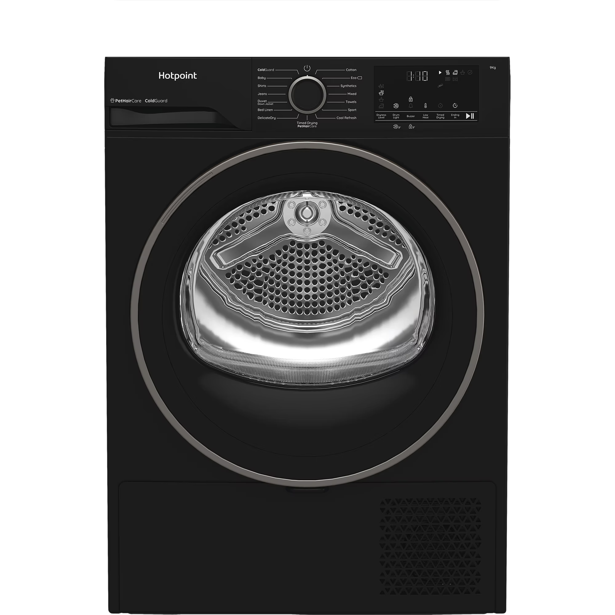 Hotpoint 9kg Heat Pump Tumble Dryer with Pet Hair Care - Black thumbnail image