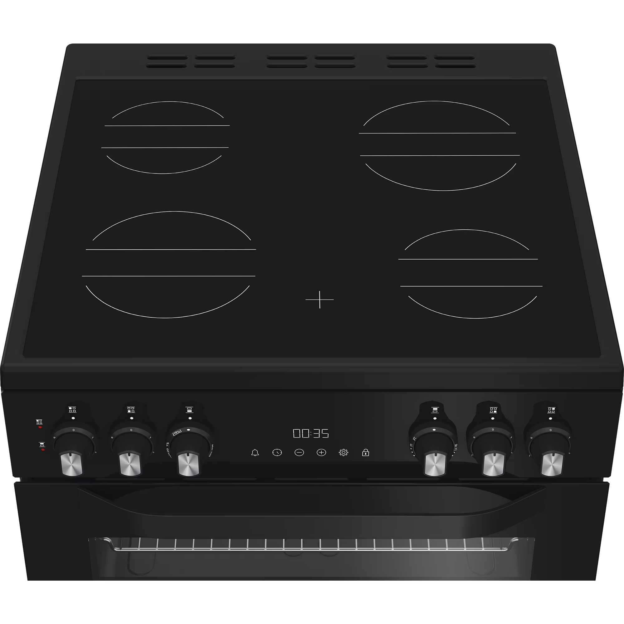 Hotpoint HDE6VDB1 60cm Electric Double Cooker with Multiflow - Black thumbnail image