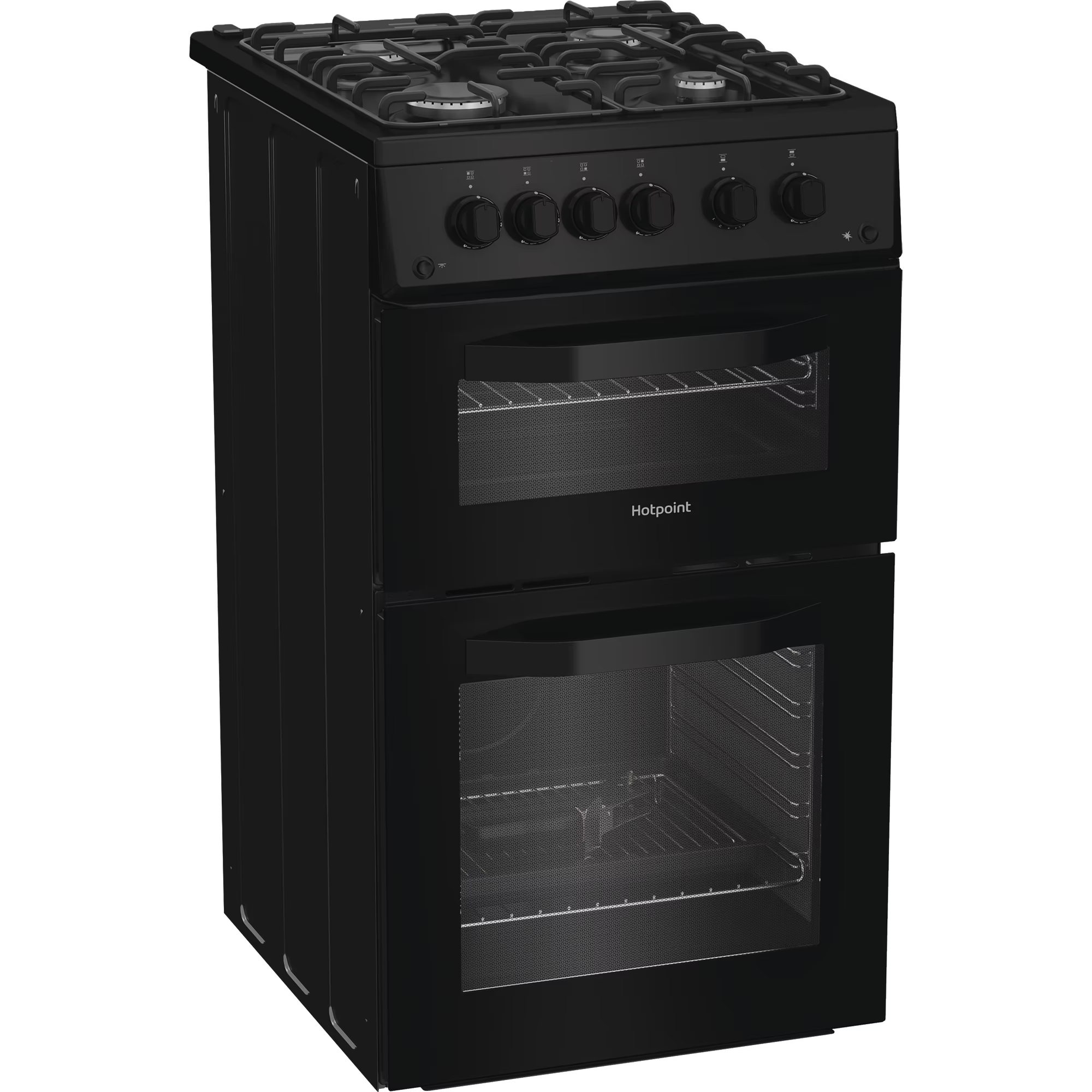 Hotpoint 50cm Gas Cooker Black Twin Cavity thumbnail image
