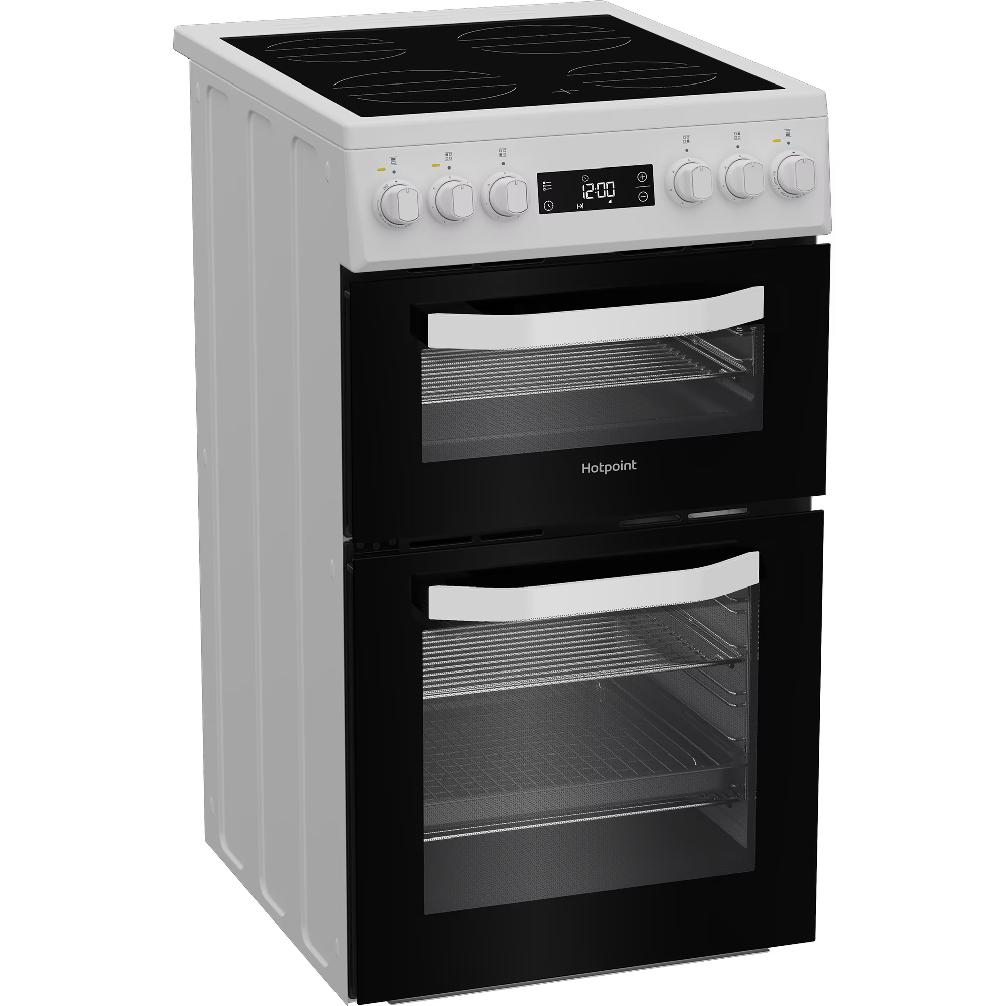 Hotpoint Double Oven Electric Cooker 50cm - White thumbnail image