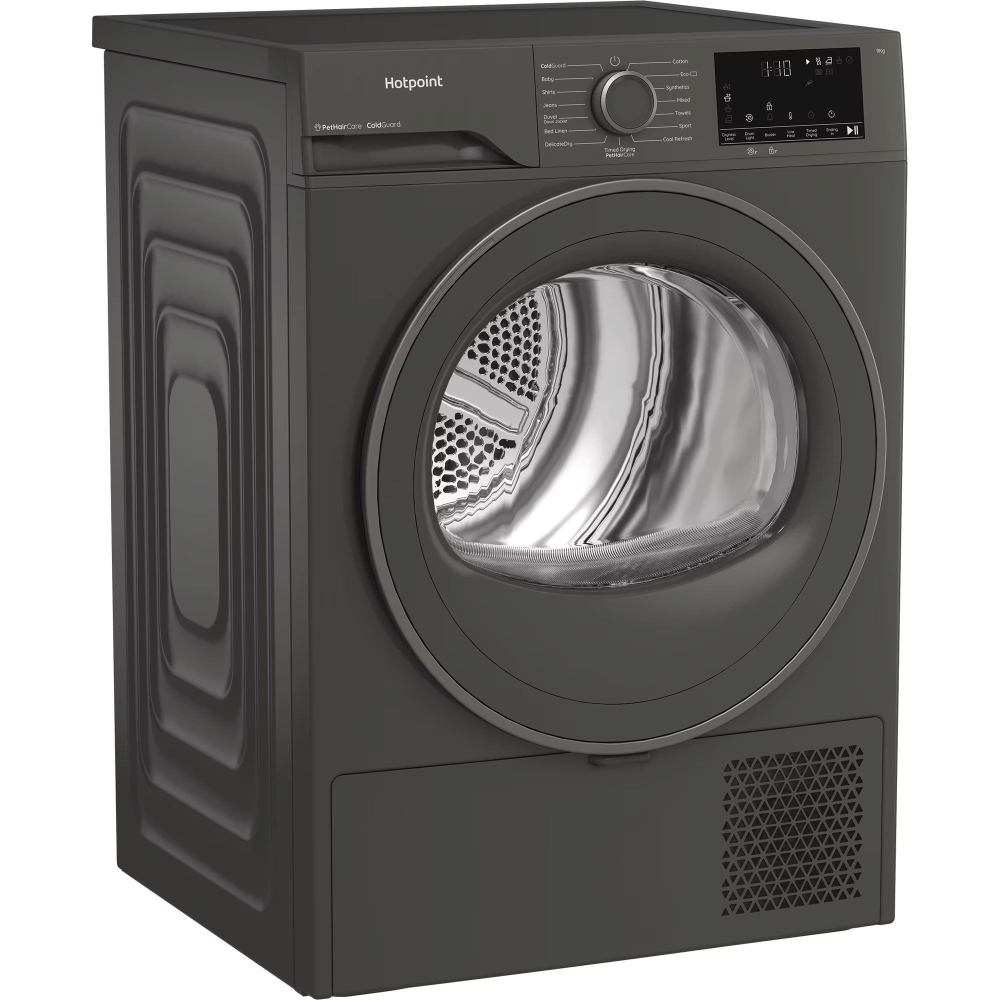Hotpoint 9kg Heat Pump Tumble Dryer with Pet Hair Care - Grey thumbnail image