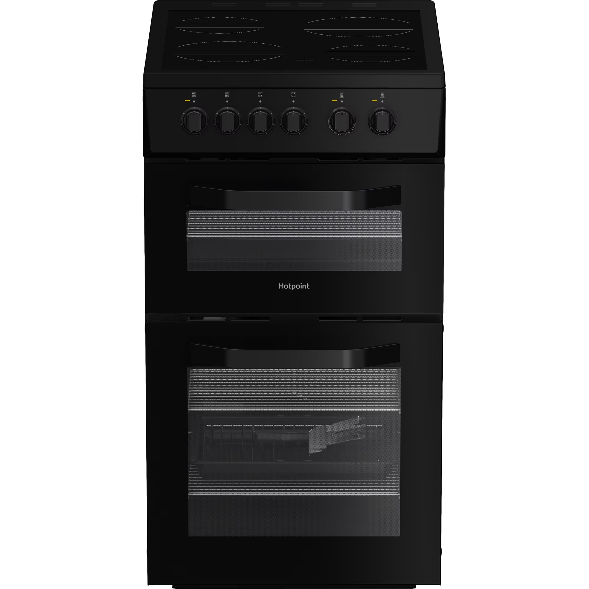 Hotpoint Electric Freestanding Cooker - Twin Cavity Black 50cm thumbnail image