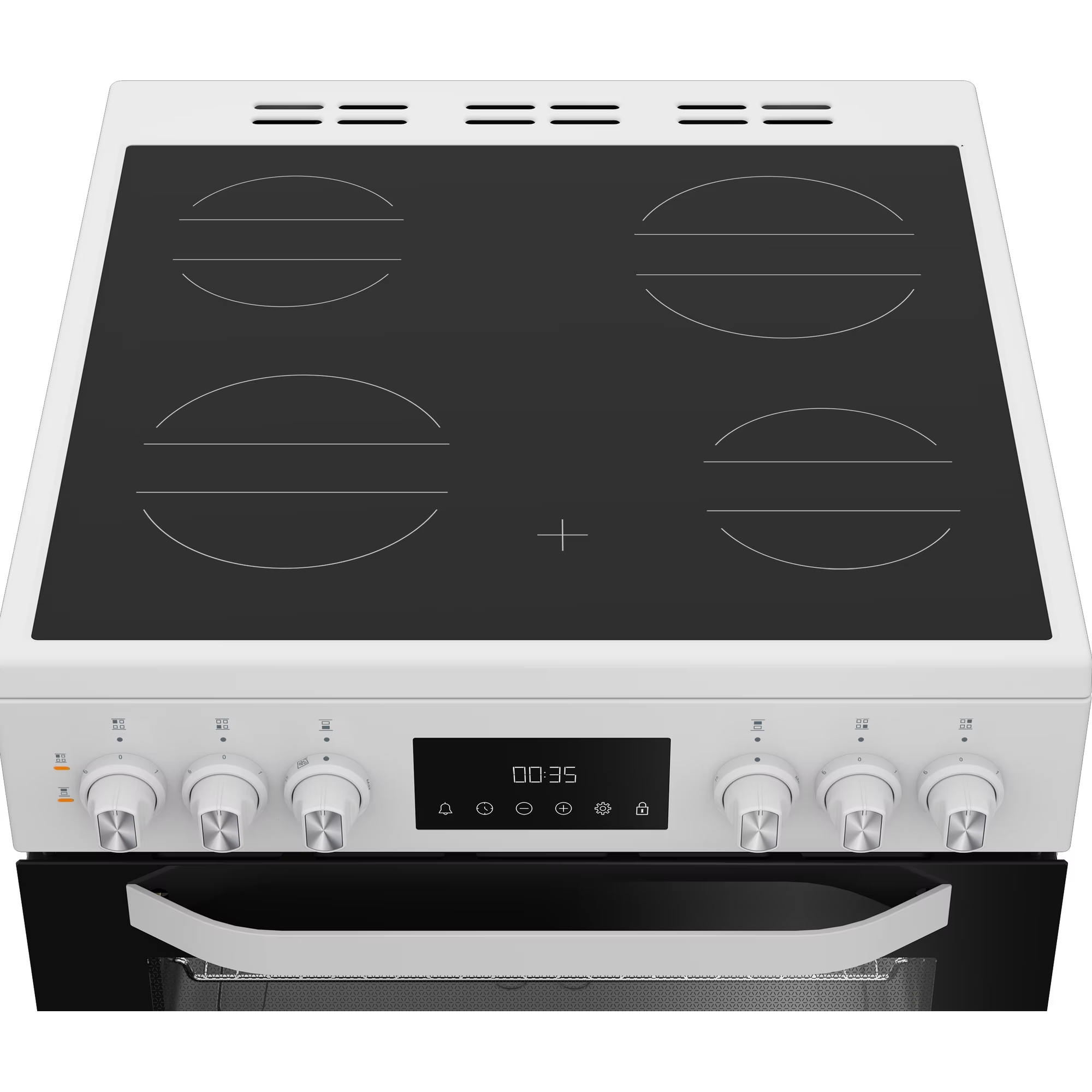 Hotpoint HDE6VDW 60cm Electric Double Cooker with Multiflow - White thumbnail image