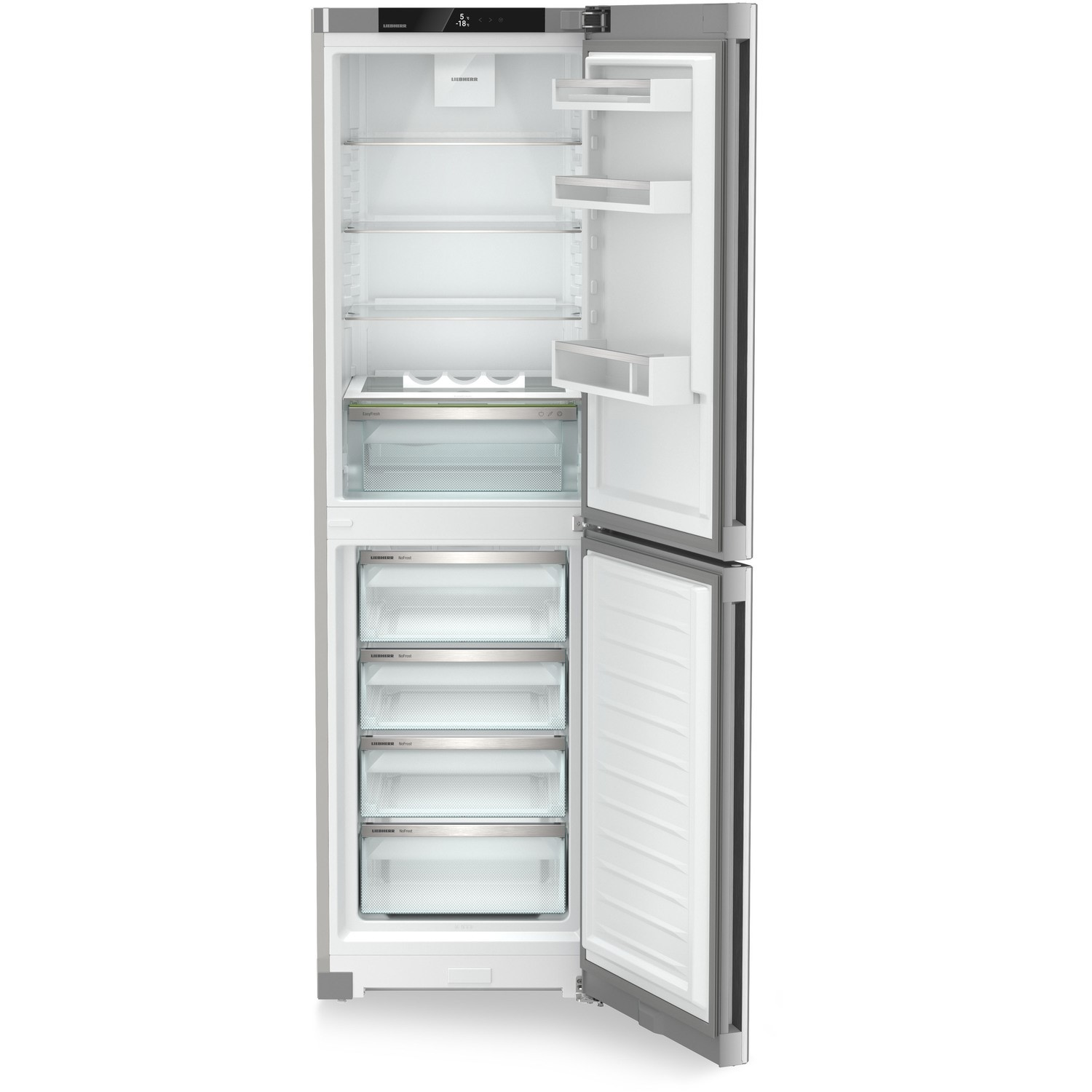 Liebherr Pure CNSFD5704 Freestanding 50/50 Fridge Freezer Frost Free - Silver  thumbnail image