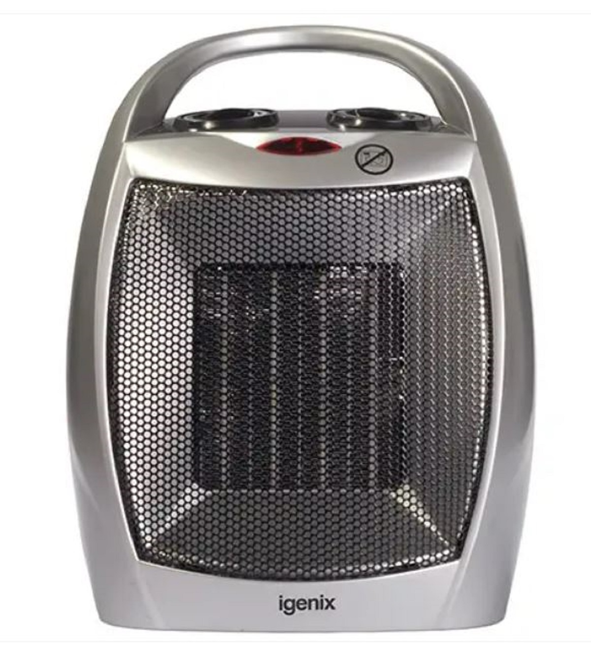 Igenix Ceramic Fan Heater Silver 1800W thumbnail image