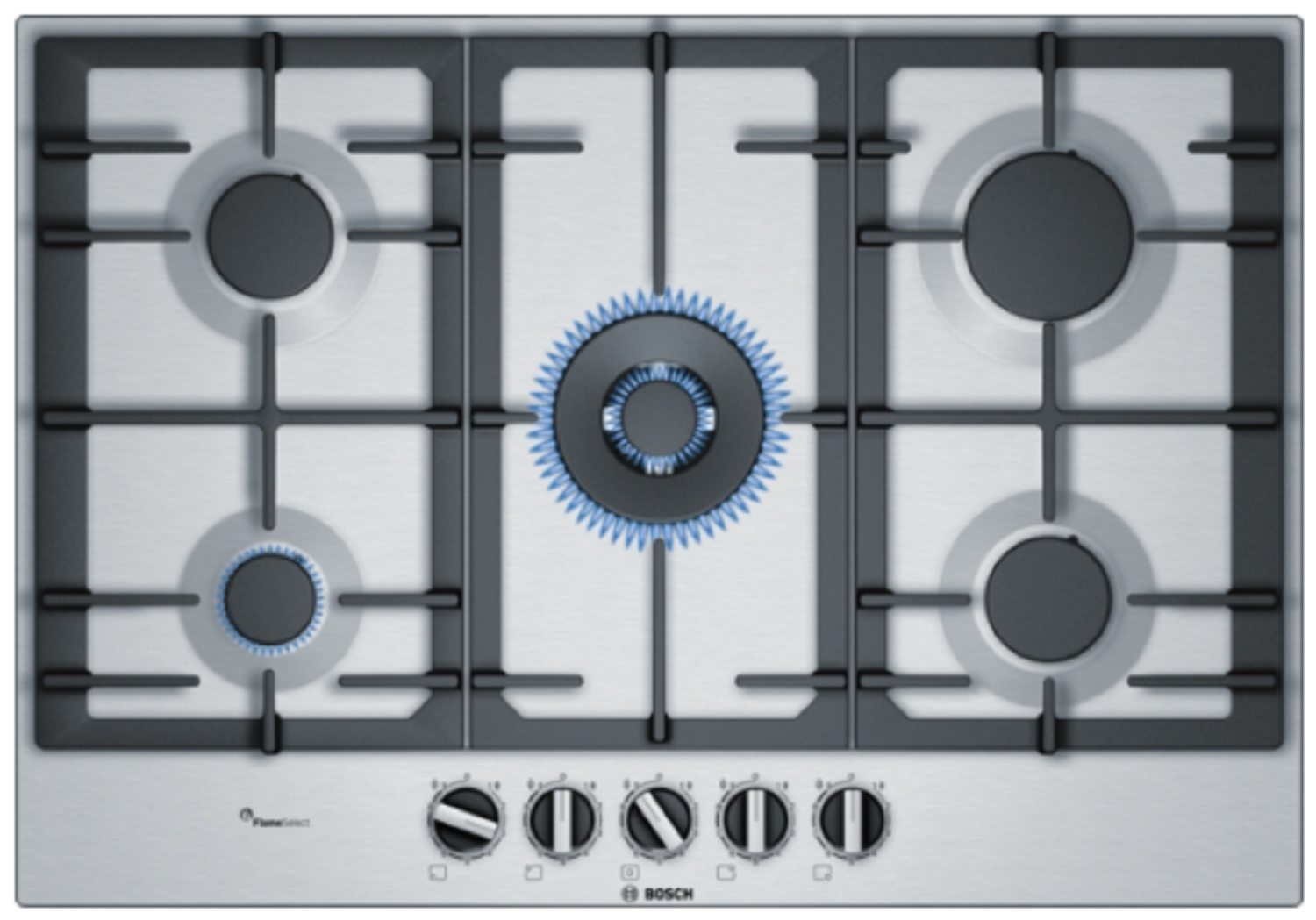 Bosch Serie 6 Gas Hob 75cm Stainless Steel thumbnail image