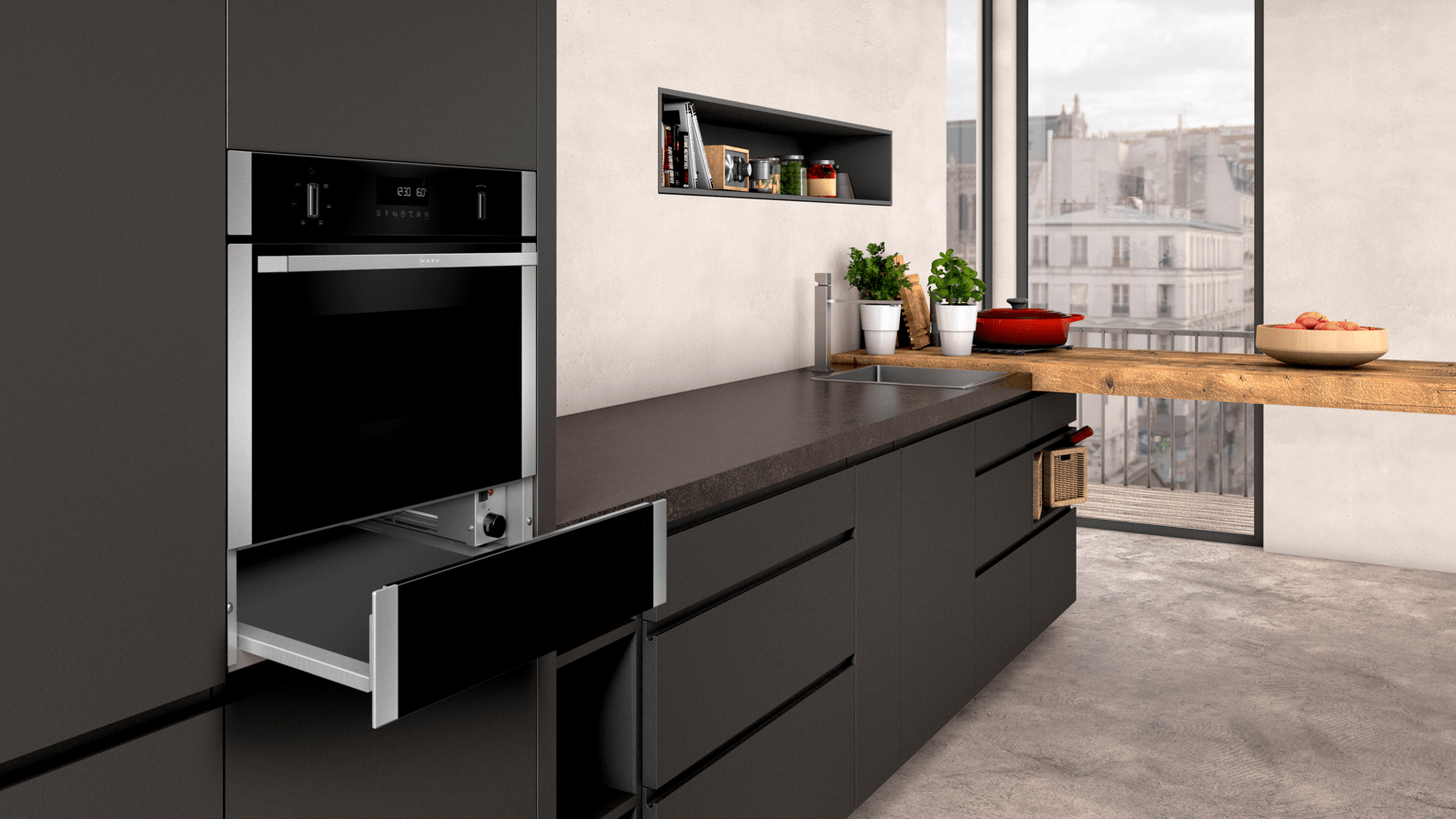 Neff N 50, BUILT-IN WARMING DRAWER, 60 X 14 CM, STAINLESS STEEL thumbnail image