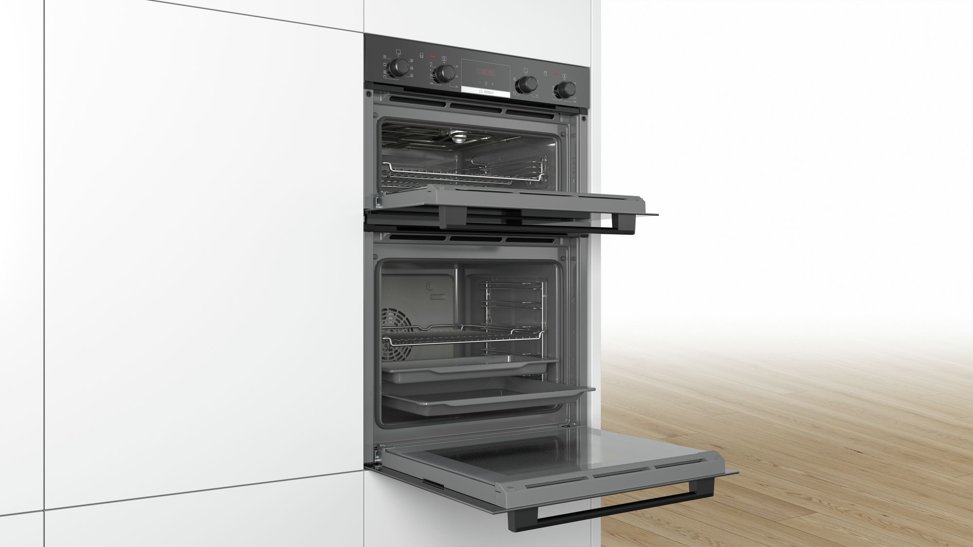 Bosch Series 4, Built-in double oven, Black thumbnail image
