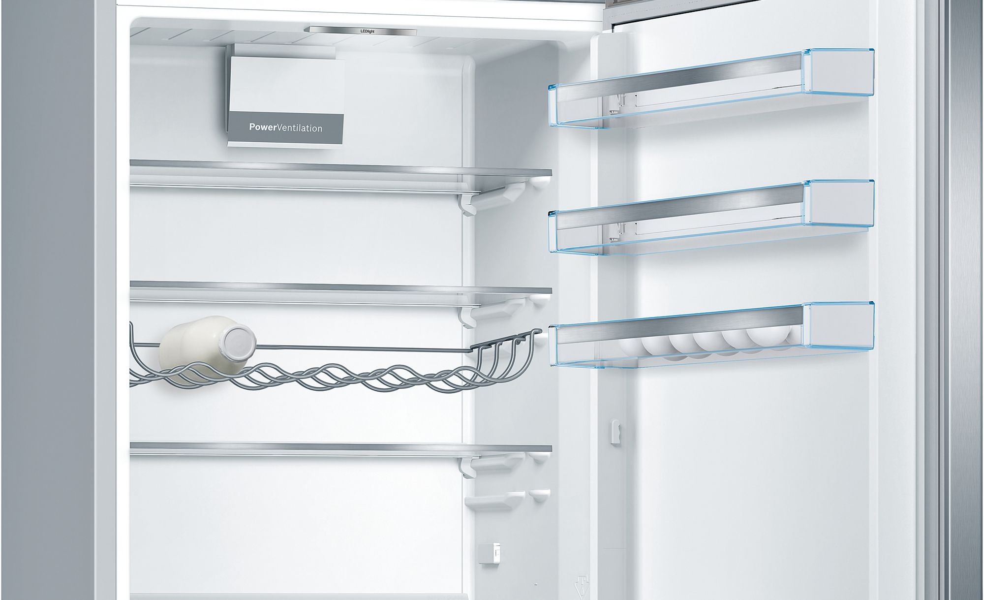 Bosch Series 6, Free-standing fridge-freezer with freezer at bottom, 201 x 70 cm, Stainless steel thumbnail image
