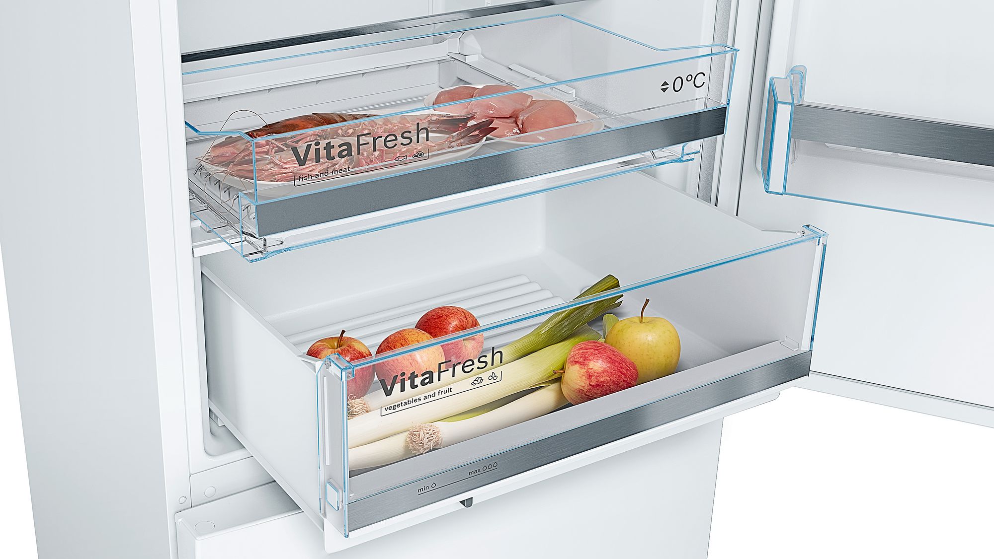 Bosch Series 6 Fridge Freezer 201cm x 70cm Low Frost Model - White -  thumbnail image
