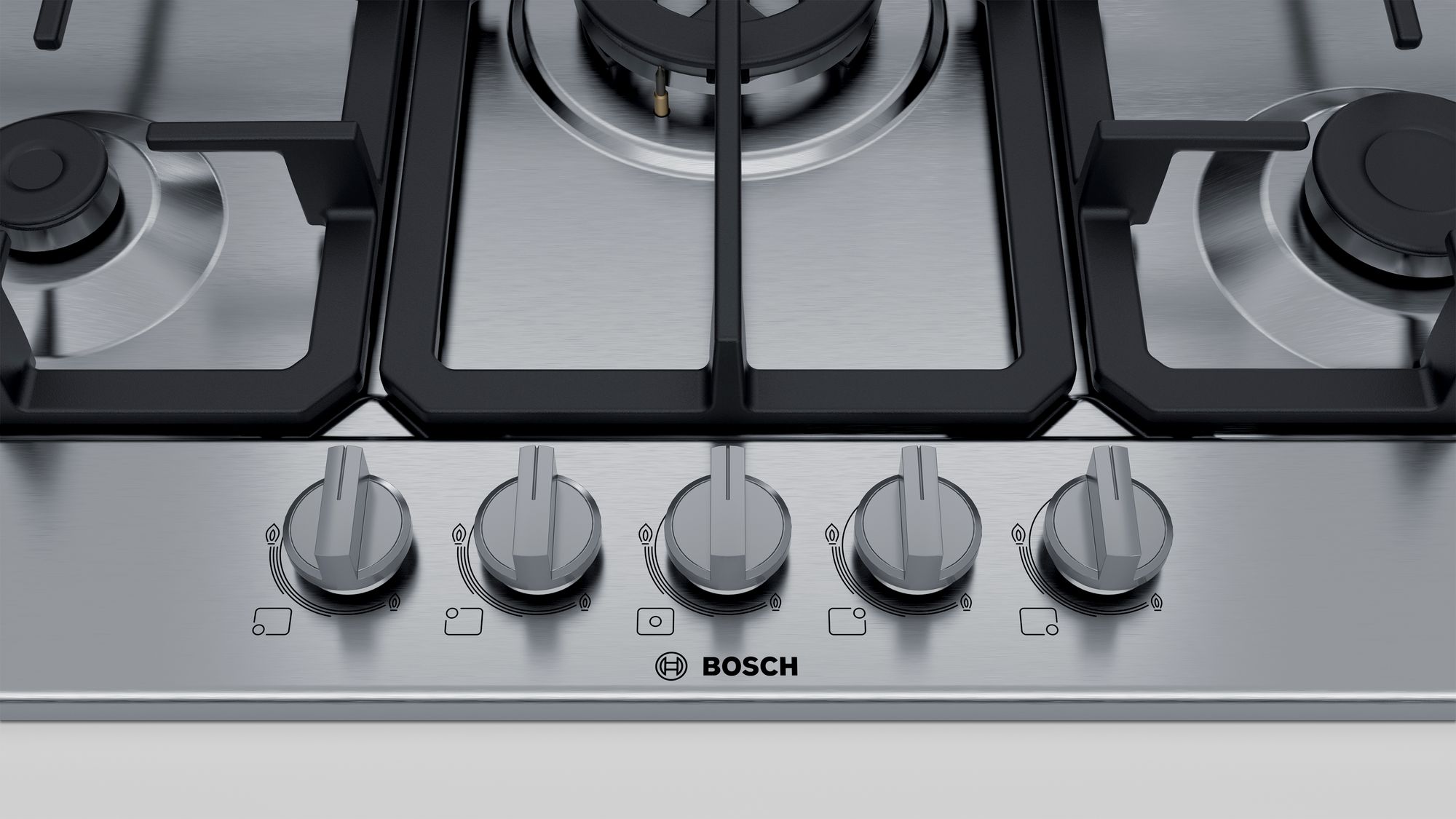 Bosch Series 4, 5 Burner Gas hob, 75 cm, Stainless steel thumbnail image