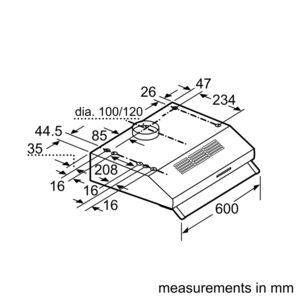 Bosch Built Under Conventional Cooker Hood Brushed Steel thumbnail image