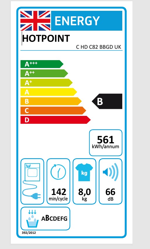 Hotpoint Condenser Dryer - Black 8KG Sensor Dry 15 cycles thumbnail image