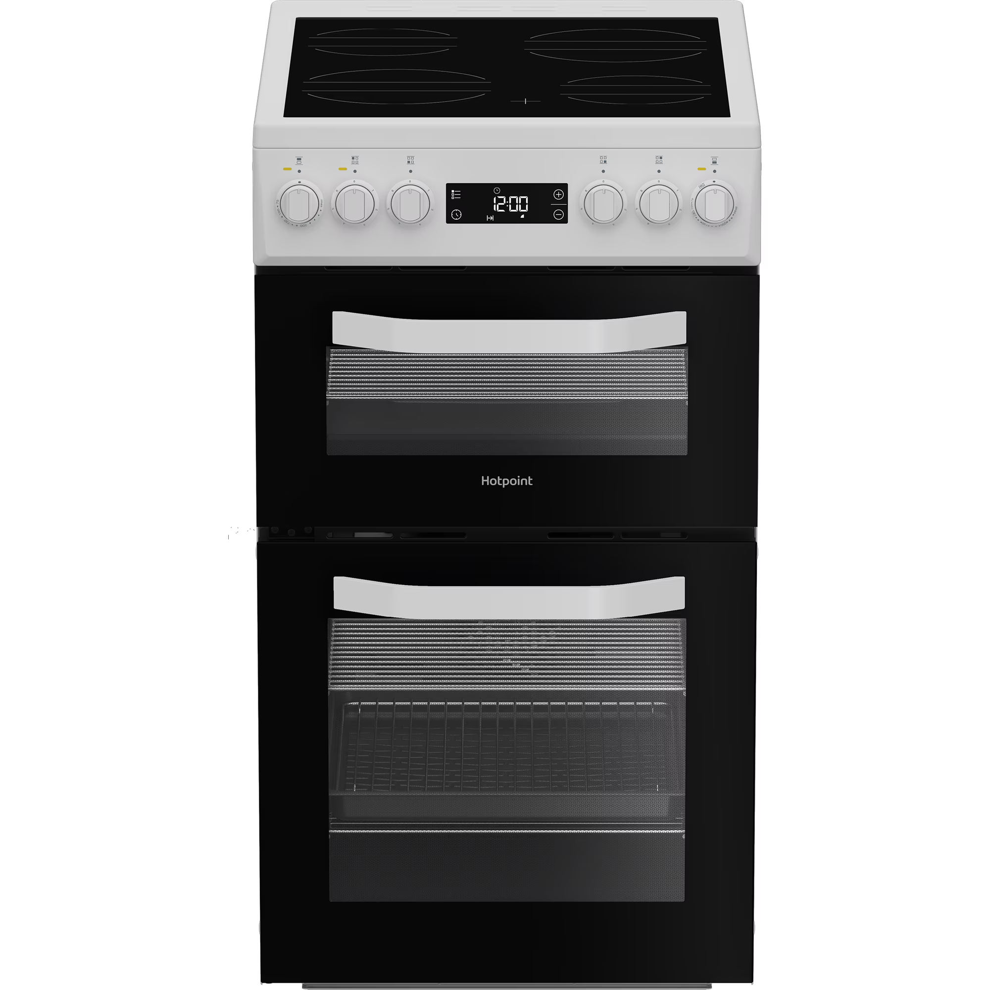 Hotpoint Double Oven Electric Cooker 50cm - White thumbnail image