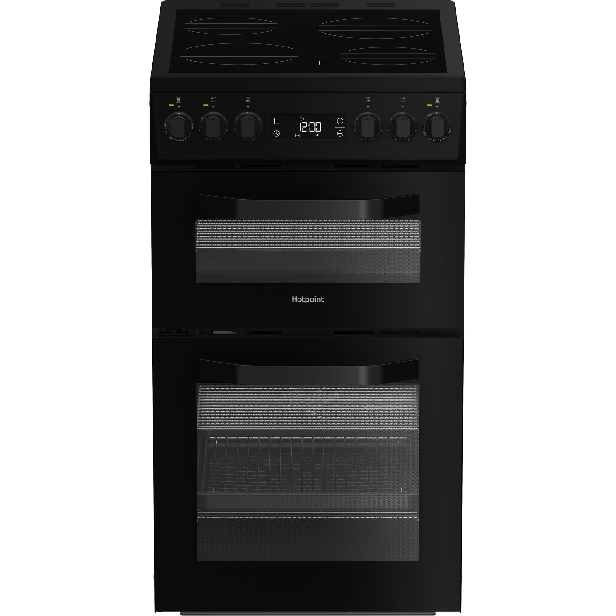 Hotpoint Double Oven Electric Cooker 50cm - Black thumbnail image
