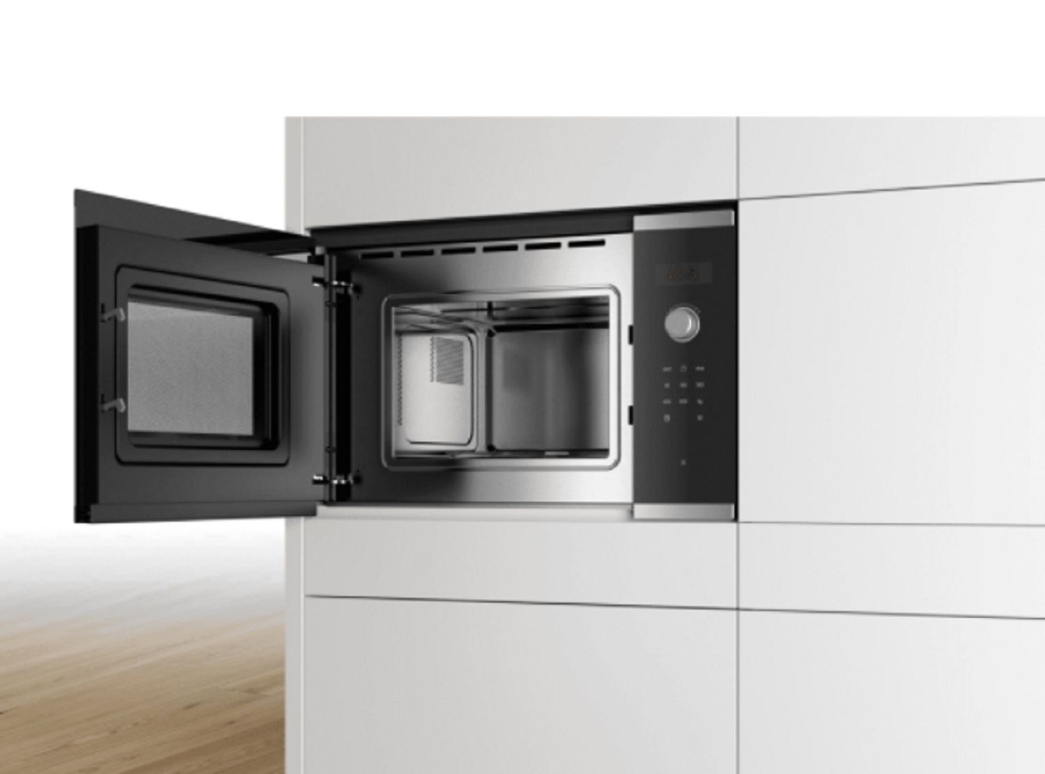 Bosch Serie 4 Built-in microwave, 60 x 38 cm, Stainless Steel, Fits In Wall Unit thumbnail image