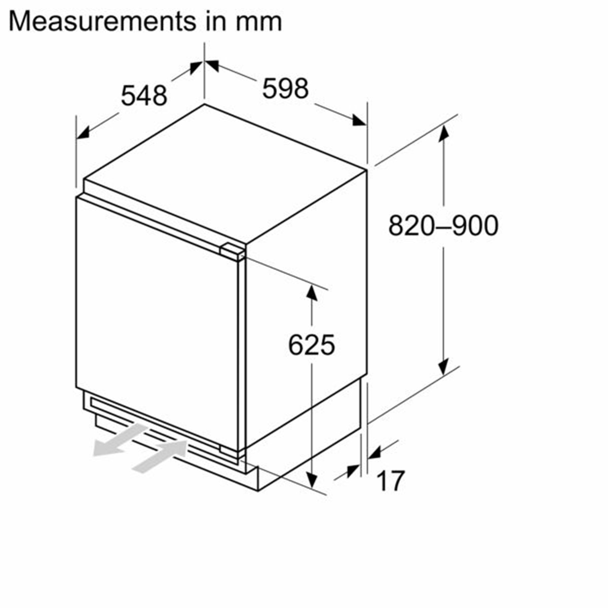 Bosch Series 4 Built Under Freezer - Frost Free thumbnail image