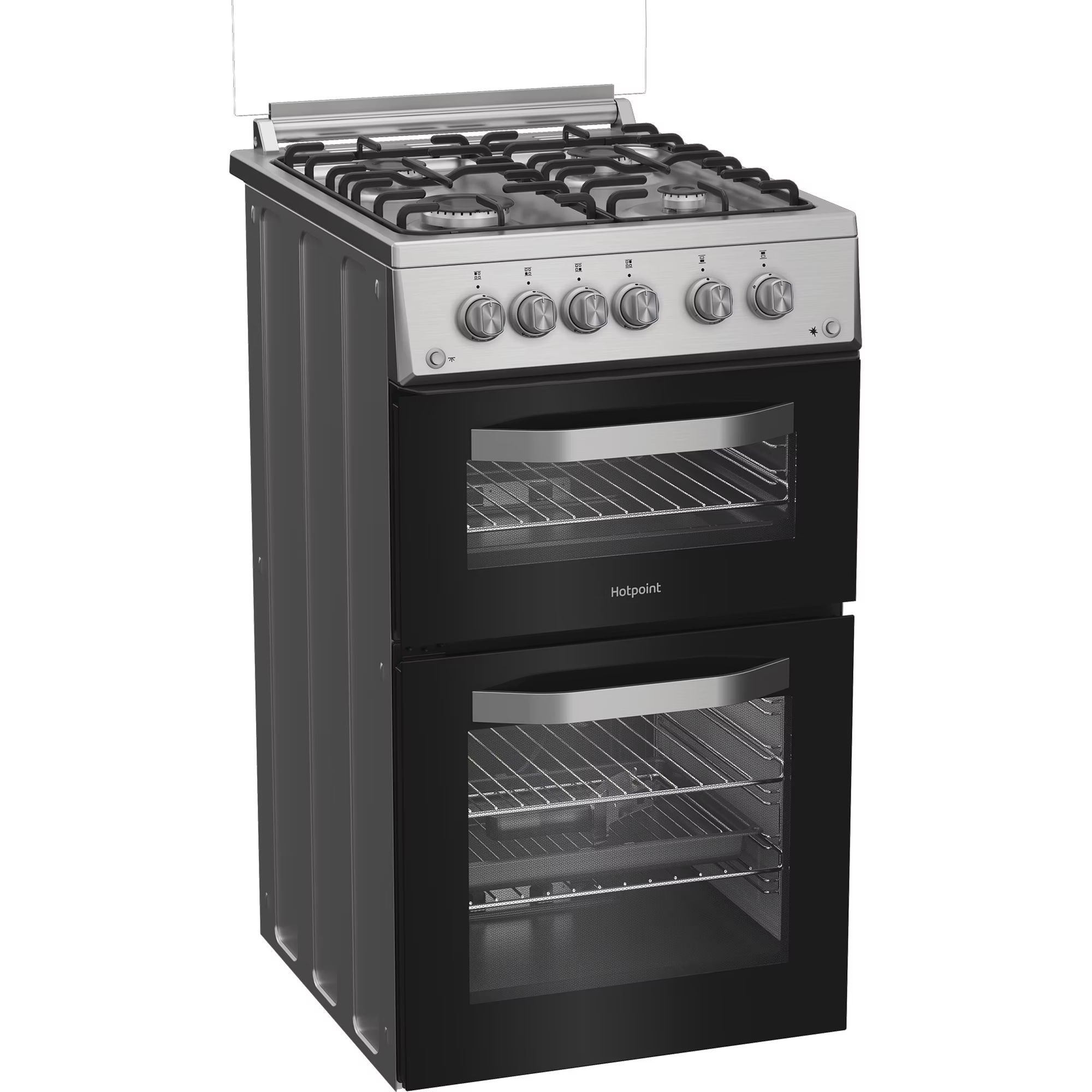 Hotpoint Double Oven Gas Cooker 50cm - Stainless Steel Inox thumbnail image