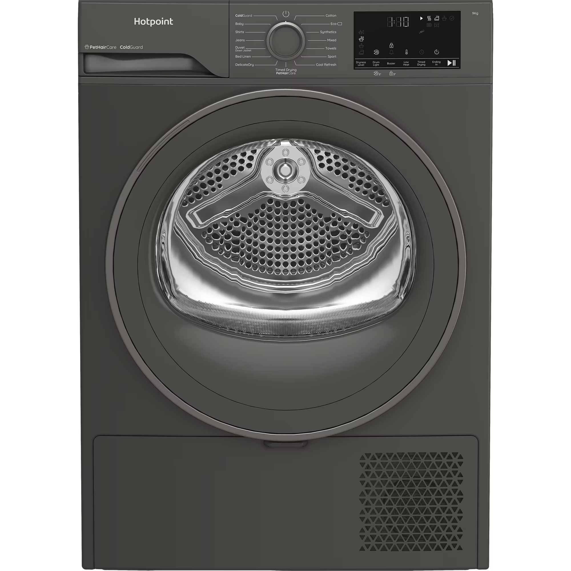 Hotpoint 9kg Heat Pump Tumble Dryer with Pet Hair Care - Grey thumbnail image