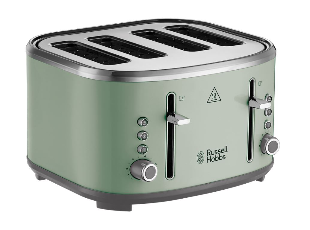 Russell Hobbs Stylevia Sage Green 4 Slice Toaster thumbnail image