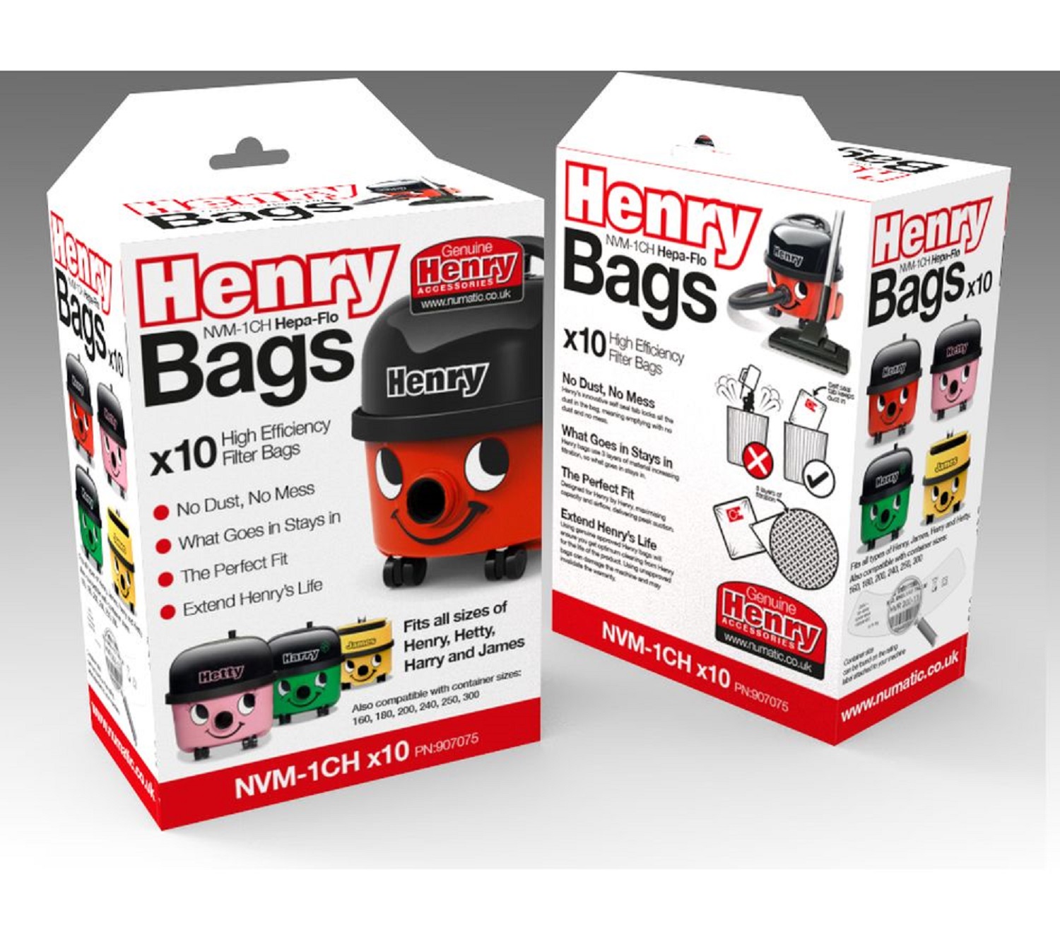 Numatic Henry NVM-1CH Hepa-Flo Bags thumbnail image