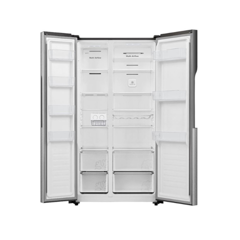 Teknix THSBS1791PX, 2 Door Side by Side Fridge Freezer, Stainless Steel