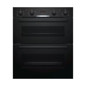 Bosch Serie 4 NBS533BB0B Black Built Under Double Electric Oven - 1