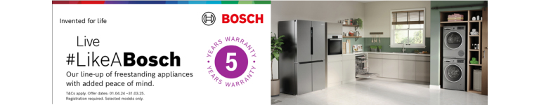 Bosch Freestanding 5 year warranty
